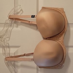 Torrid Strapless Lightly Lined Smooth Straight Back Bra in Nude- Size 42…